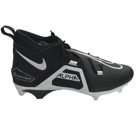 NEW! Nike Alpha Menace Pro 3 Football Cleats Black & White Men’s 12 - Picture 10 of 15